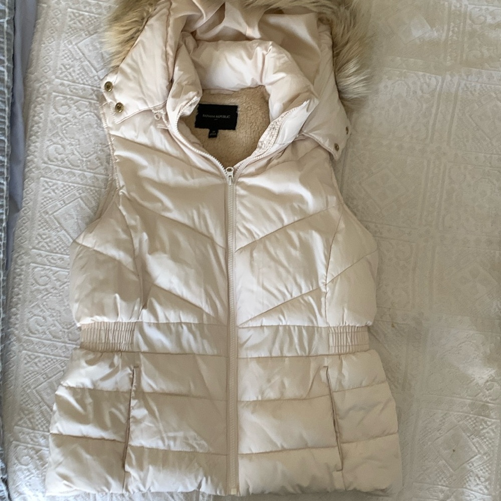 Warm cream banana republic vest